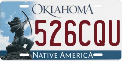 OK license plate 526CQU