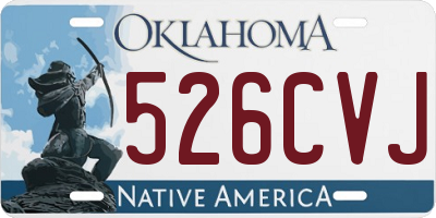 OK license plate 526CVJ