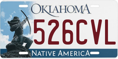 OK license plate 526CVL