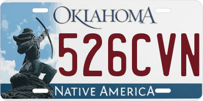 OK license plate 526CVN