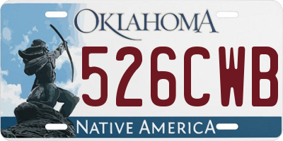 OK license plate 526CWB
