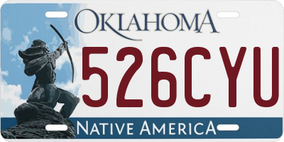 OK license plate 526CYU