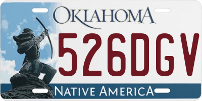 OK license plate 526DGV