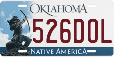 OK license plate 526DOL