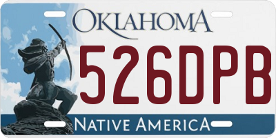 OK license plate 526DPB