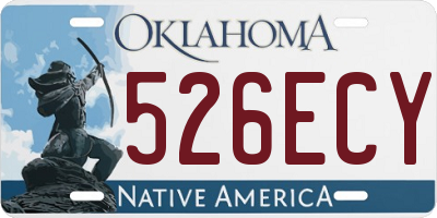 OK license plate 526ECY