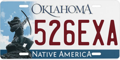 OK license plate 526EXA