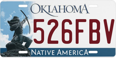 OK license plate 526FBV