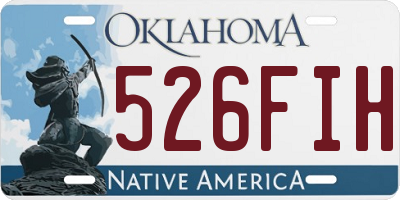OK license plate 526FIH
