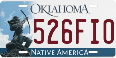 OK license plate 526FIO