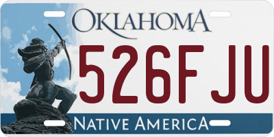 OK license plate 526FJU