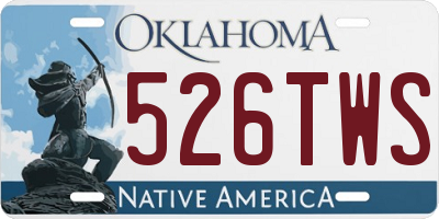OK license plate 526TWS