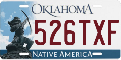 OK license plate 526TXF
