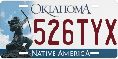 OK license plate 526TYX