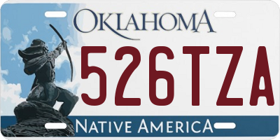 OK license plate 526TZA