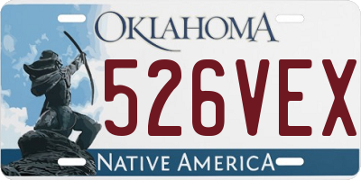 OK license plate 526VEX
