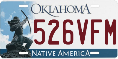 OK license plate 526VFM