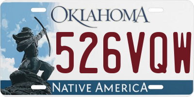 OK license plate 526VQW