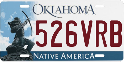OK license plate 526VRB