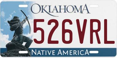 OK license plate 526VRL