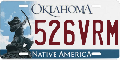OK license plate 526VRM