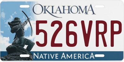 OK license plate 526VRP
