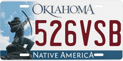OK license plate 526VSB