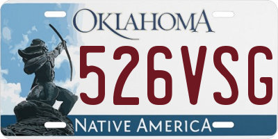 OK license plate 526VSG