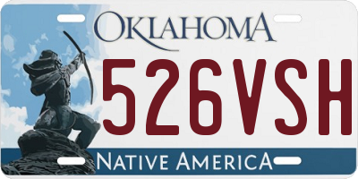 OK license plate 526VSH