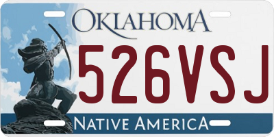 OK license plate 526VSJ