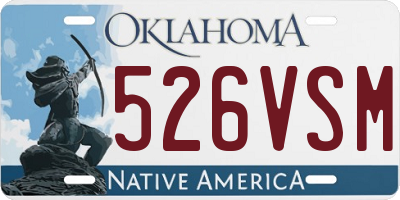OK license plate 526VSM