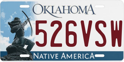 OK license plate 526VSW