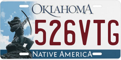 OK license plate 526VTG