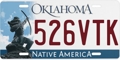 OK license plate 526VTK