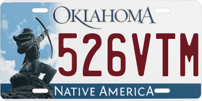 OK license plate 526VTM
