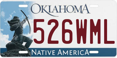 OK license plate 526WML