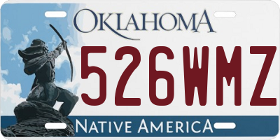 OK license plate 526WMZ