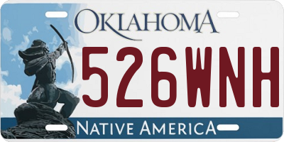 OK license plate 526WNH