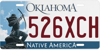OK license plate 526XCH