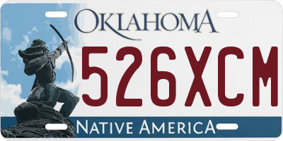 OK license plate 526XCM
