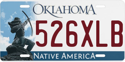 OK license plate 526XLB