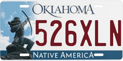 OK license plate 526XLN