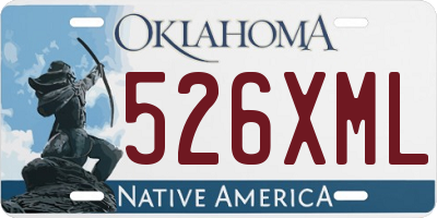 OK license plate 526XML