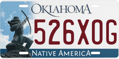 OK license plate 526XOG
