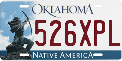 OK license plate 526XPL