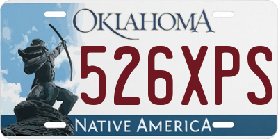 OK license plate 526XPS