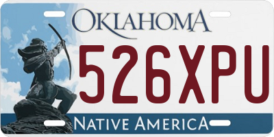 OK license plate 526XPU