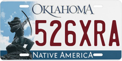 OK license plate 526XRA
