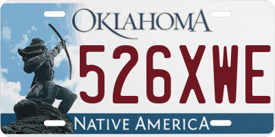 OK license plate 526XWE