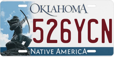OK license plate 526YCN